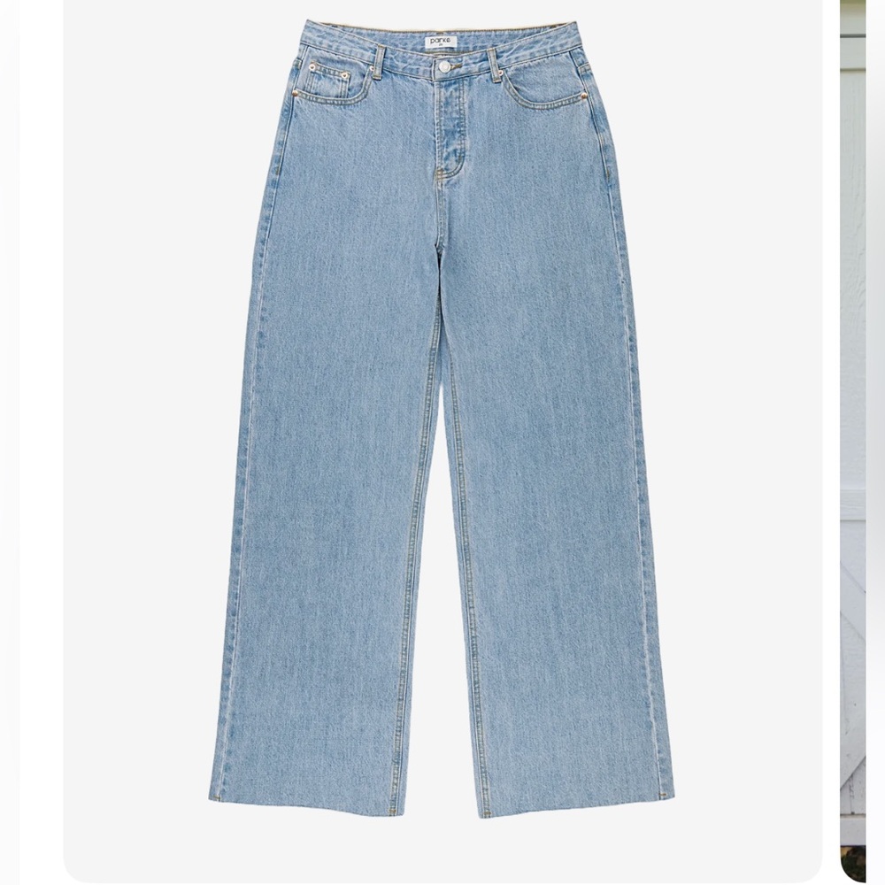PARKE BRAND Low Rise Baggy Jeans in Light Wash
